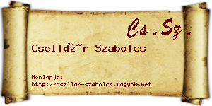 Csellár Szabolcs névjegykártya
