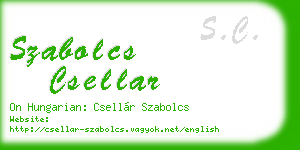 szabolcs csellar business card