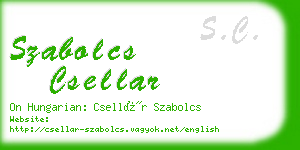 szabolcs csellar business card